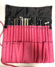 Vintage Knitting Needles Large Lot of 22 Pair Susan Bates Boye in Quilted Roll