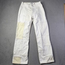 RE/DONE Levis Jeans Womens 27 White & Yellow USA Made Button Fly Reconstructed