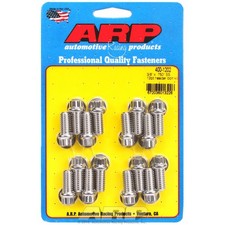 Arp Header Bolt Kit 400-1202 38-16 X .75 In. Polished Ss 12pt For Chevy Ford Arp Header Bolt Kit 400-1202 38-16 X .75 In. Polished Ss 12pt For Chevy Ford