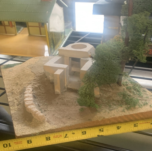 Pre-built Militaria Bunker Diorama Painted 10 x 10 in Multicolor Wood Plastic