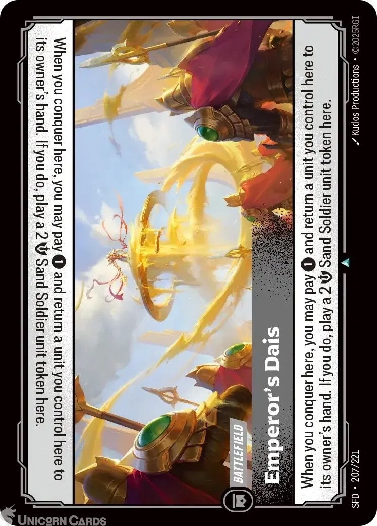 207/221 Emperor's Dais : Uncommon Foil Riftbound TCG Card : Spiritforged