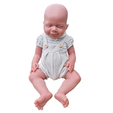  NEW 18.5'' Big Reborn Full Body Silicone Doll Adorable Smile Newborn Baby Boy