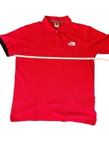 The North Face Red Cotton Short-Sleeve Polo Men’s Size Large Logo - Picture 8 of 13
