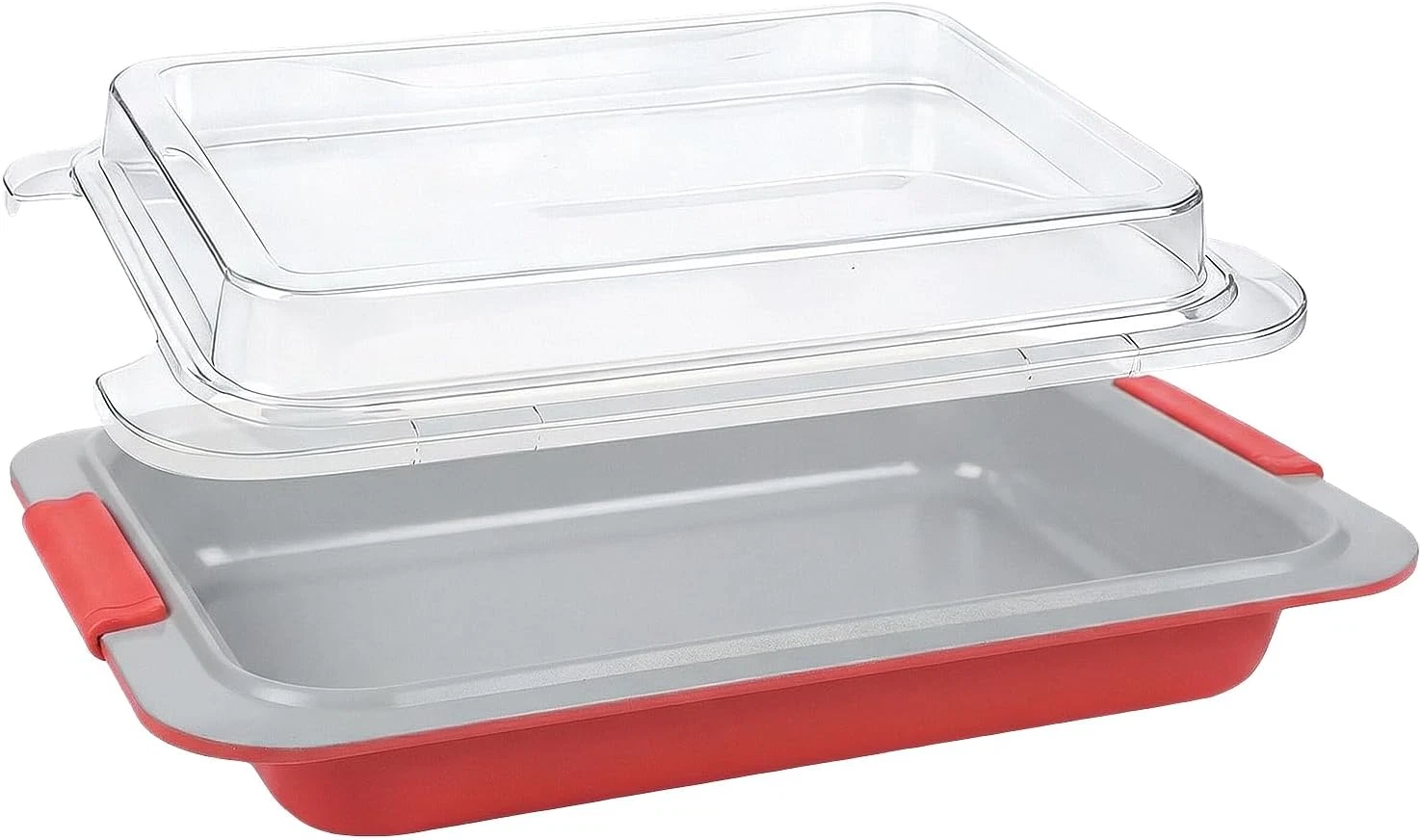 9X13 Baking Pan with Lid, Deep Nonstick Covered Cake Pan for RV & Convection Ove