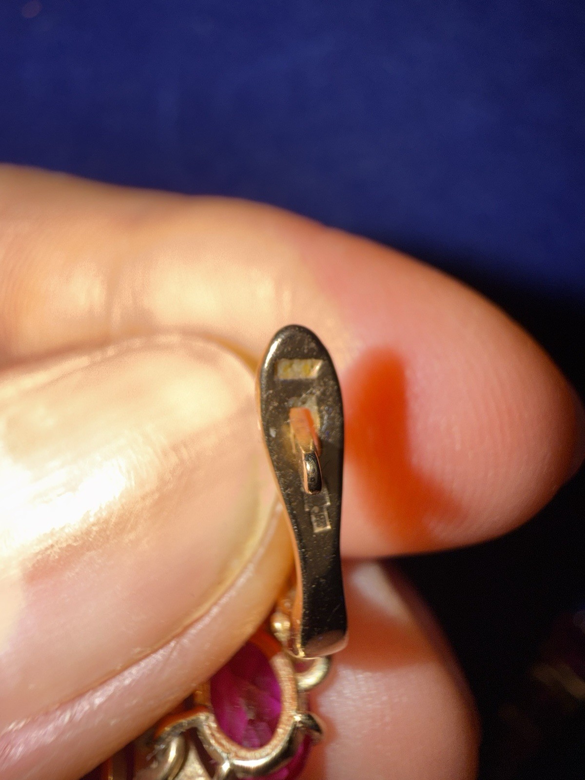 Lab Created Ruby Russian Drop Earrings Dangling Y… - image 3