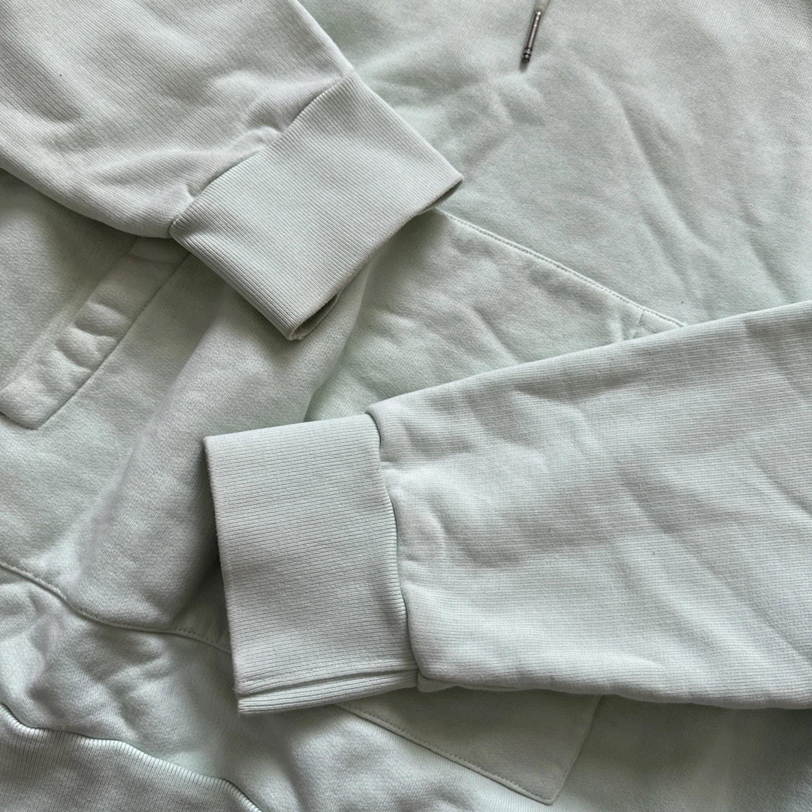 THOM BROWNE Felpa con cappuccio in jersey di cotone tinto in capo verde taglia 4