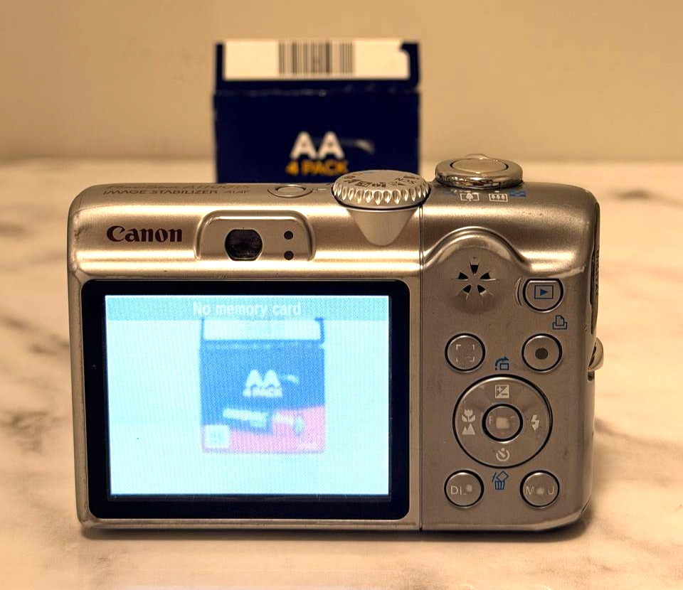 Canon PowerShot A1100 IS 12.1MP Digital Camera Silver | eBay