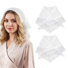 WJIAAA 2 Pack Hair Scarf Headband for Women, Lace Hair Bandana, Non-Slip Soft