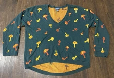 ModCloth V-Neck Mushroom Sweater XL