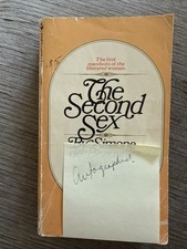 Product Image: SIGNED The Second  Sex Paperback SIMONE DE BEAUVOIR Read Description