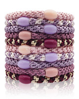 Haargummis Damen, 10 StüCk Mode Geflochtene Hair Ties, Elastische HaarbäNder Meh
