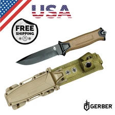 Gerber StrongArm Fixed Blade Knife Plain Edge - Coyote Brown