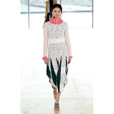TORY BURCH RUNWAY Lace Pattern Midi Length Dress Size: S | US 4 NEW