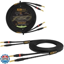 WORLDS BEST CABLES 6 Foot WBC-GOLD-LOCAP-SPKR-10 AWG - Low-Capaci
