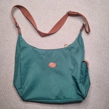 Longchamp Le Pliage Bag Nylon Green Messenger Shoulder Crossbody Hobo Adjustable