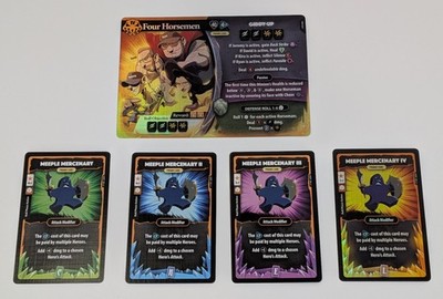 Dice Throne Adventures Four Horsemen Promo Pack Man vs Meeple Kickstarter New