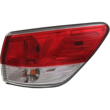Halogen Tail Light For 2013-2017 Nissan Pathfinder Right Clear/Red Lens w/ Bulbs