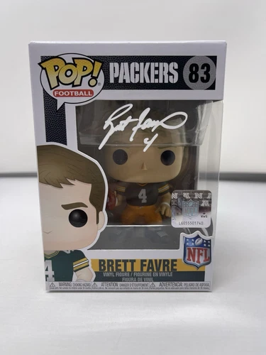 Brett Favre Signed Packers NFL Funko Pop #83 Beckett COA W/ Case L3