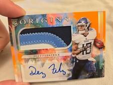 2021 Panini Orgins Dez Fitzpatrick Patch Auto Numbered Rookie Card 04/75. rookie card picture