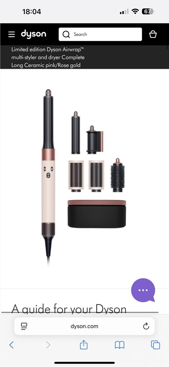 dyson airwrap complete long ceramic pink/rose gold (2nd gen) | eBay