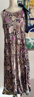 Eva B. Bitzer 100% Seide Negligé Nachtkleid Kleid One Size