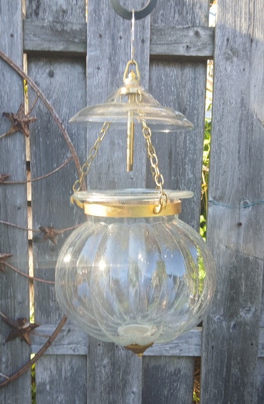BoHo, Onion, Pumpkin Globe Hanging fixture for candle or can be wired
