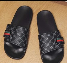 Men's Adjustable Slide Sandals Comfort Slip On Shower Beach Pool Casual Slippers