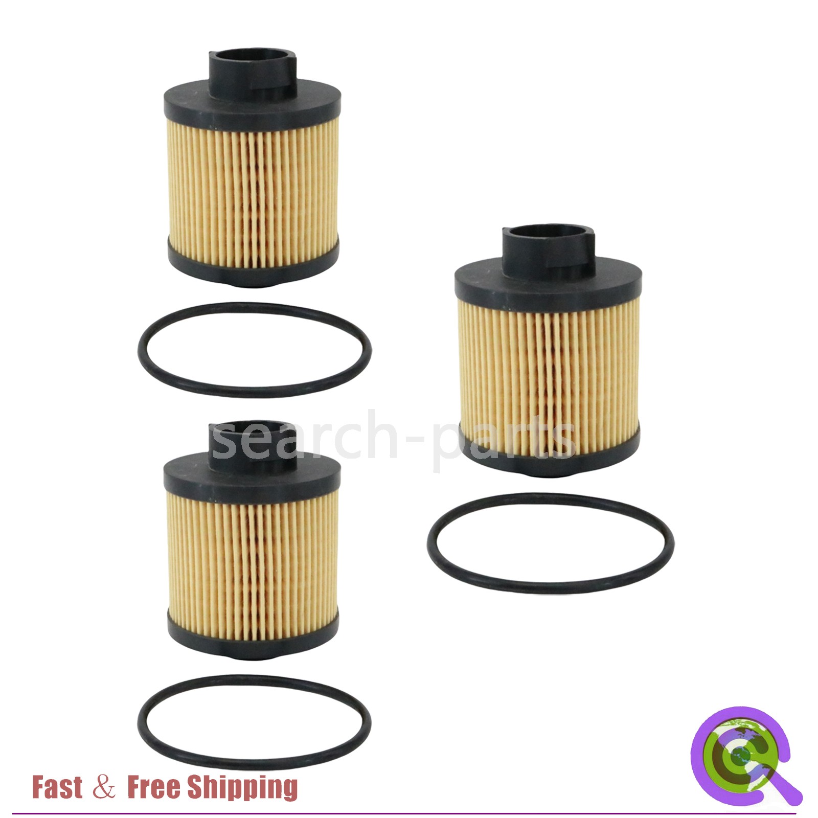3Pcs Oil Filter Fits Lamborghini Gallardo 2004-2008 07L115561C USA