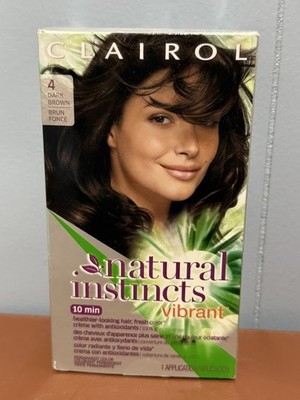 Clairol Natural Instincts Vibrant Permanent Hair Color 4, Dark Brown 