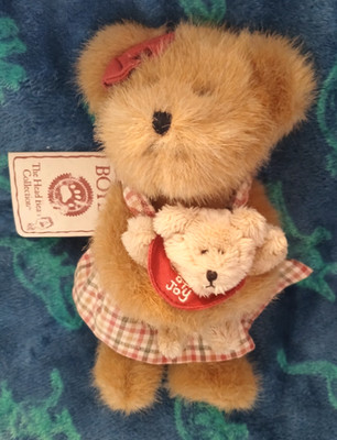Boyds Teddybären Mama Konvolut Bär hält Baby Stofftier Plüschtier mit Etikett
