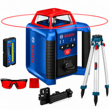 Bosch GRL2000-40HK REVOLVE2000 Self Leveling Rotary Laser Kit LR20 Tripod Tested