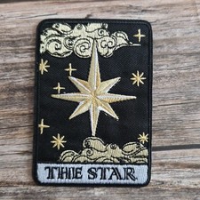 The Star Tarot Card Occult Witchy Goth Embroidered Iron on Patch