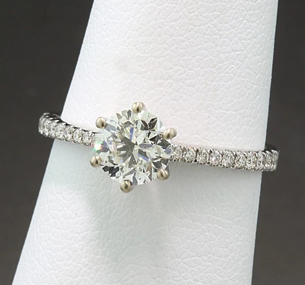 Brillant Ring 1,13 ct I/SI Einkaräter GIA Zertifikat 750-Weißgold Wert € 13.960