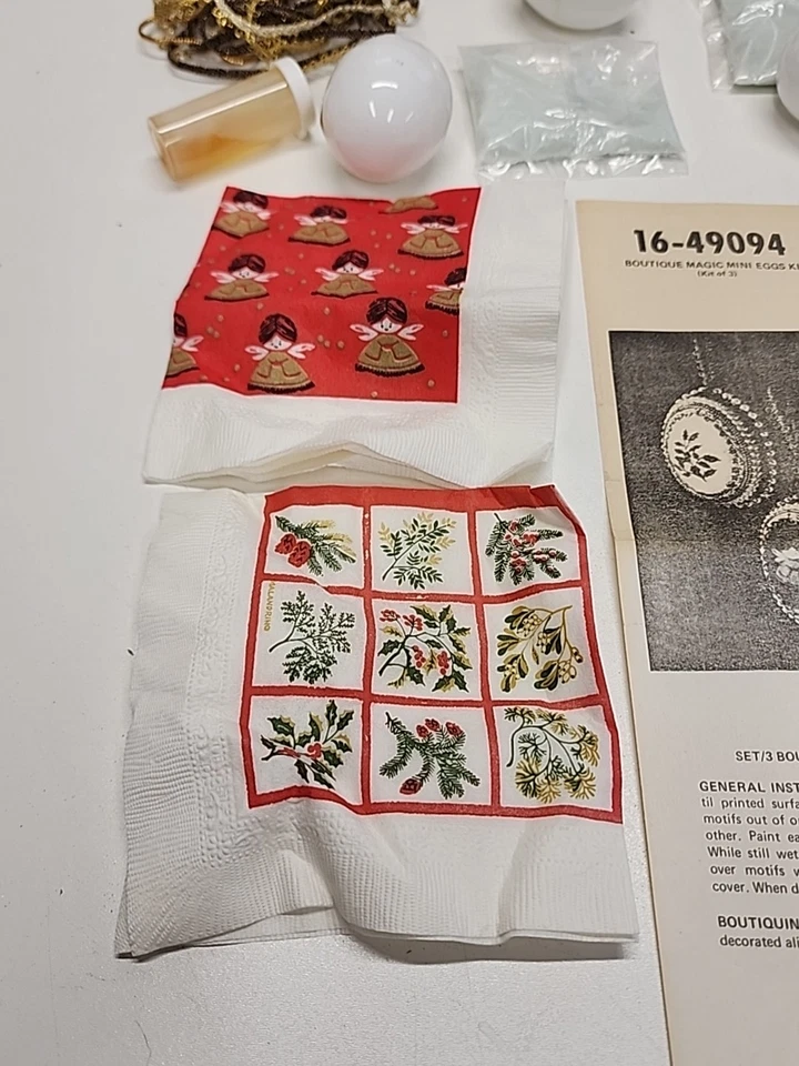 Nuevo de Lote Antiguo Lee Wards Boutiquing Magic Ornament Kit NATIVIDAD Boutique Huevo Foto 4 de 4