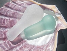 Sea Glass, Two Large Thick Rods with a Ball Shape on the Ends