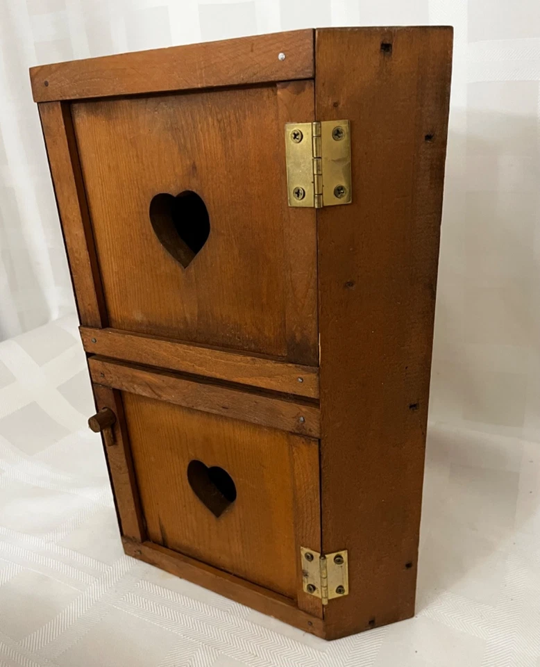 Armario/armario esquinero de madera con puerta con bisagras ~ manchado Foto 4 de 4