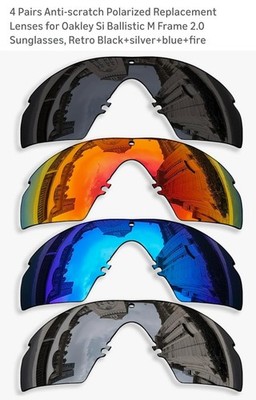 ThunderClap Lens Replacement For Oakley Si M Frame 2.0 Sunglasses New 4 Pack