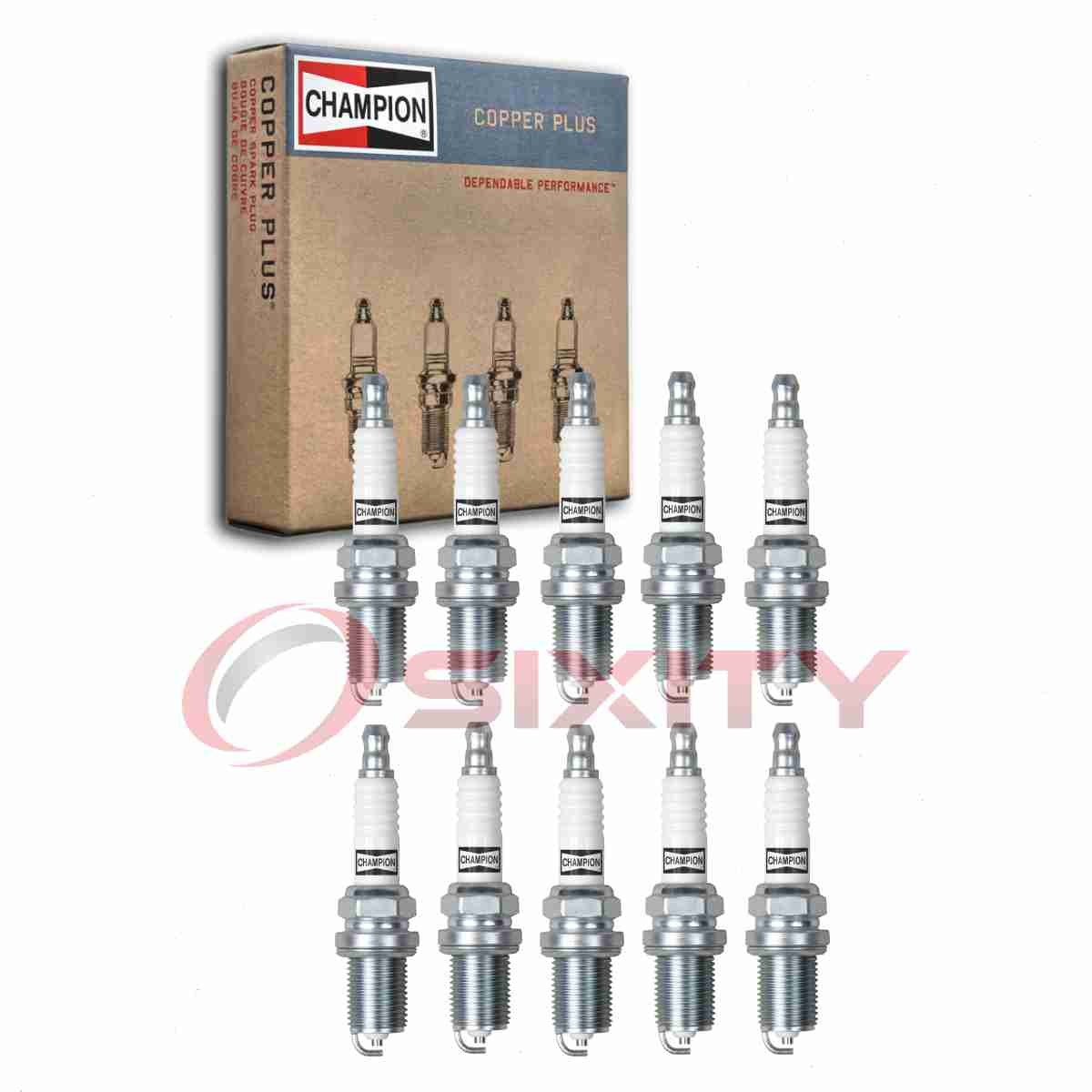 10 pc Champion Copper Plus 344 Spark Plugs for T22EPU RC9YC BR7EFS BR7EF gx