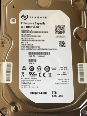 6TB 128MB 3.5'' 12G/s SAS 4Kn SED HDD 7200 Seagate ST6000NM0114 hard drive