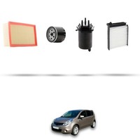Hoffcar Wartungsset - 4 Filter Kompatibel Mit Nissan Note (E11) 1.5 DCI 63KW