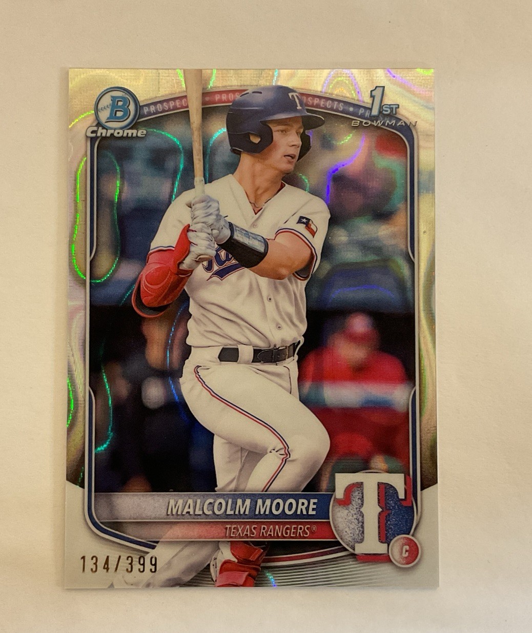 2025 Bowman Chrome Malcolm Moore #BCP-129 1st Bowman Lava Refractor 134/399