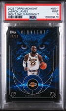 2025 TOPPS MIDNIGHT NIGHT OWLS MIDNIGHT #NO-1 LEBRON JAMES 12/12 PSA 9