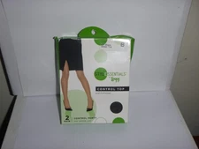 Leggs Style Essentials Control Top Pantyhose - Sheer Toe - Size B - Black