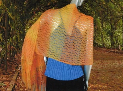 Jojoland Knitting Pattern - Airy Shawl by Lijuan Jing - Image 1 of 2