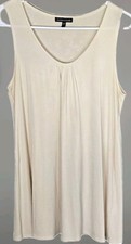 Women's Eileen Fisher 100 Silk Small Scoop Neck Tank Top Sleeveless Blouse