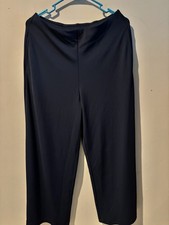 Uniqlo Women's Crepe Jersey Straight Blue Pants Size XL NWT