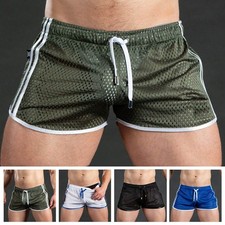 Mens Mesh Workout Running Sports Shorts Breathable Gym-Training Fitness Pants