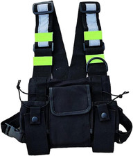 Radio Chest Harness Holder Vest Rig, Walkie Talkies Radio Chest Harness with Fro