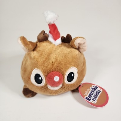 TeeTurtle Reindeer Plush Stuffed Animal REVERSIBLE PLUSHIES Christmas Tee Turtle