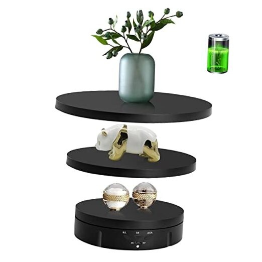 3 in 1 Motorized Rotating Display Stand Black No Remote